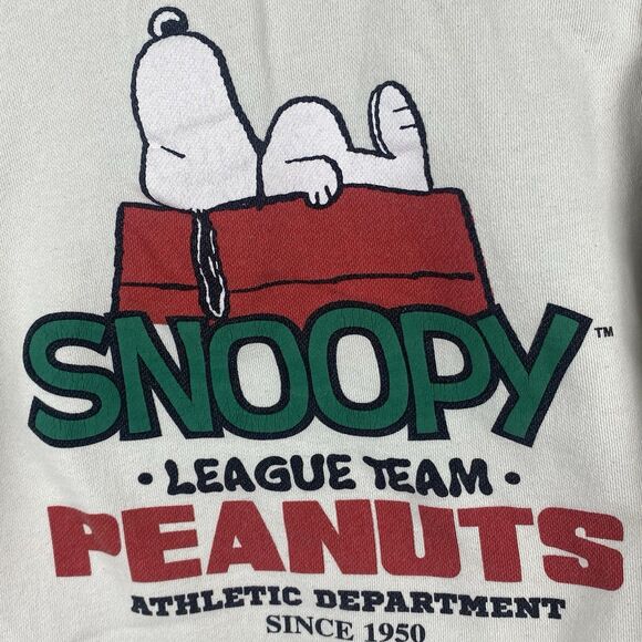Zara Snoopy Peanuts Graphic Sweater Size 13-14 Beige Sweatshirt Pullover Casual - Picture 3 of 12